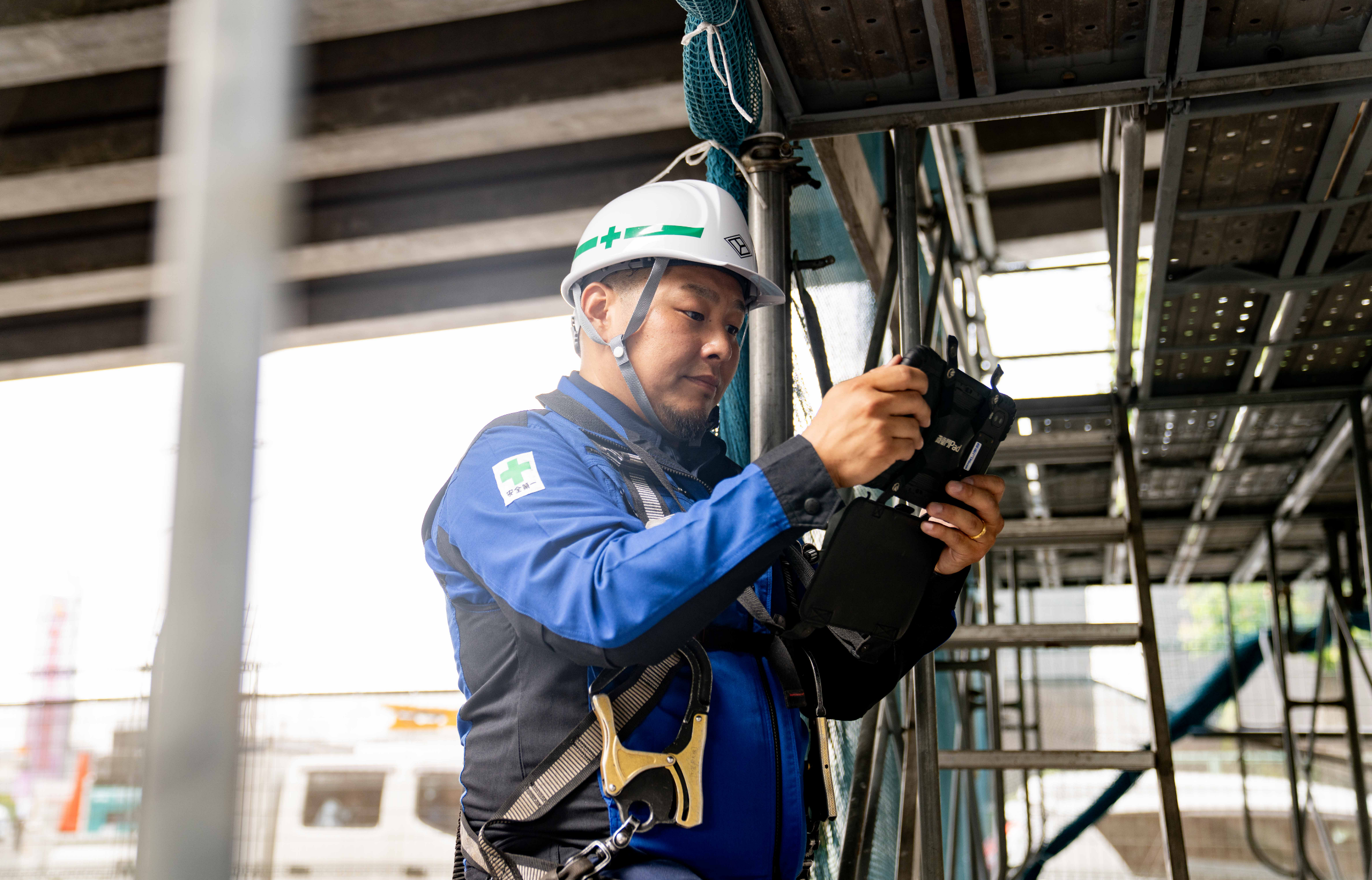 現場での作業風景